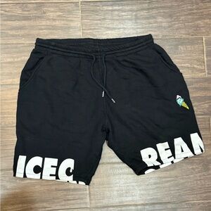 Billionaire Boys Club "ICECREAM" Logo Fleece Shorts - Black - 2X